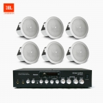 JBL 매장 카페 음향패키지 SR-430D 4채널 앰프 JBL CONTROL 12C/T 실링스피커 6EA