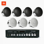 JBL 매장 카페 음향패키지 SR-430D 4채널 앰프 JBL CONTROL 12C/T 실링스피커 7EA