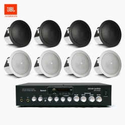 JBL 매장 카페 음향패키지 SR-430D 4채널 앰프 JBL CONTROL 12C/T 실링스피커 8EA