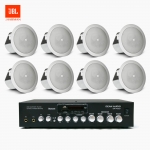 JBL 매장 카페 음향패키지 SR-430D 4채널 앰프 JBL CONTROL 12C/T 실링스피커 8EA