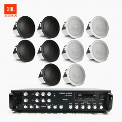 JBL 매장 카페 음향패키지 SR-650D 6채널 앰프 JBL CONTROL 12C/T 실링스피커 10EA