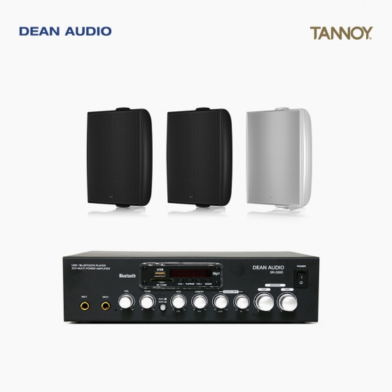 TANNOY 매장 카페 음향패키지 2채널 앰프 SR-250D + 탄노이 DVS4 벽부형 스피커 3개