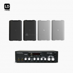 LD SYSTEM 매장 카페 음향패키지 SR-250D 앰프DQOR3 벽부형 스피커 4EA