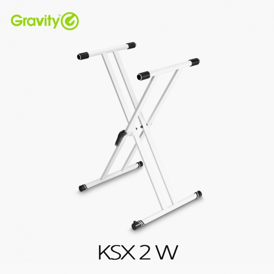 Gravity 그래비티 KSX 2W X자형 키보드 스탠드 더블 화이트(White)