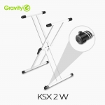 Gravity 그래비티 KSX 2W X자형 키보드 스탠드 더블 화이트(White)
