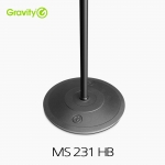 Gravity 그래비티 MS 231HB  원형베이스 일자형 원터치 마이크 스탠드