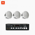 JBL 매장 카페 음향패키지 SR-250D 2채널 앰프 JBL CONTROL 12C/T 실링스피커 3EA