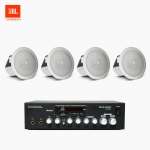 JBL 매장 카페 음향패키지 SR-250D 2채널 앰프 JBL CONTROL 12C/T 실링스피커 4EA