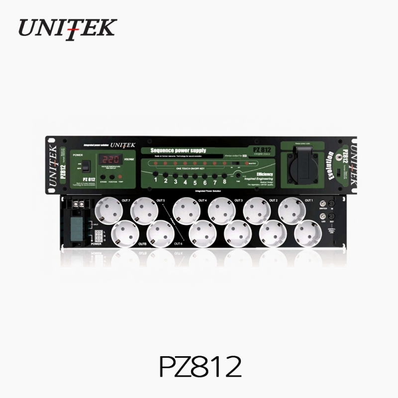 UNITEK 유니텍 PZ812 8채널 12구 출력 순차전원분배기