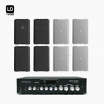 LD SYSTEM 매장 카페 음향패키지 SR-430D 앰프 DQOR3 벽부형 스피커 8EA