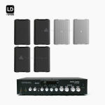 LD SYSTEM 매장 카페 음향패키지 SR-430D 앰프 DQOR3 벽부형 스피커 6EA