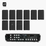 LD SYSTEM 매장 카페 음향패키지 SR-650D 앰프 DQOR3 벽부형 스피커 10EA