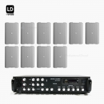 LD SYSTEM 매장 카페 음향패키지 SR-650D 앰프 DQOR3 벽부형 스피커 10EA