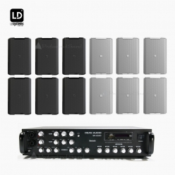 LD SYSTEM 매장 카페 음향패키지 SR-650D 앰프 DQOR3 벽부형 스피커 12EA