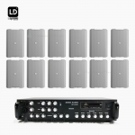 LD SYSTEM 매장 카페 음향패키지 SR-650D 앰프 DQOR3 벽부형 스피커 12EA