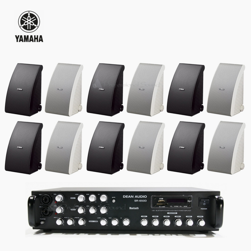 야마하 매장 카페 음향패키지 SR-650D 앰프 YAMAHA NS-AW992 스피커 12EA