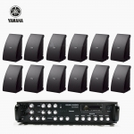 야마하 매장 카페 음향패키지 SR-650D 앰프 YAMAHA NS-AW992 스피커 12EA