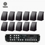 야마하 매장 카페 음향패키지 SR-650D 앰프 YAMAHA NS-AW992 스피커 11EA