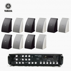 야마하 매장 카페 음향패키지 SR-650D 앰프 YAMAHA NS-AW992 스피커 10EA