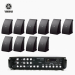 야마하 매장 카페 음향패키지 SR-650D 앰프 YAMAHA NS-AW992 스피커 10EA