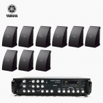 야마하 매장 카페 음향패키지 SR-650D 앰프 YAMAHA NS-AW992 스피커 9EA