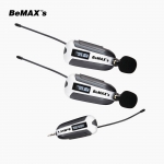 유튜브 스마트폰마이크 BeMAX 비맥스 BTX-02 충전용 2채널 헤드교체형 무선 핀마이크 라이브먹방 카메라캠코더마이크 녹음용마이크 노트북태블릿PC마이크