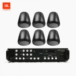 JBL 매장 카페 음향패키지 4채널 앰프 SR-450D + JBL CONTROL 64PT 팬던트 스피커 6개