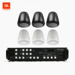 JBL 매장 카페 음향패키지 4채널 앰프 SR-450D + JBL CONTROL 64PT 팬던트 스피커 6개