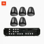 JBL 매장 카페 음향패키지 4채널 앰프 SR-450D + JBL CONTROL 64PT 팬던트 스피커 5개