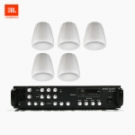 JBL 매장 카페 음향패키지 4채널 앰프 SR-450D + JBL CONTROL 64PT 팬던트 스피커 5개