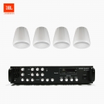 JBL 매장 카페 음향패키지 4채널 앰프 SR-450D + JBL CONTROL 64PT 팬던트 스피커 4개