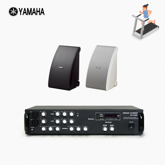 야마하 휘트니스 음향패키지 SR-350D 앰프 YAMAHA NS-AW992 스피커 2EA