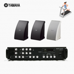 야마하 휘트니스 음향패키지 SR-450D 앰프 YAMAHA NS-AW992 스피커 3EA