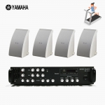 야마하 휘트니스 음향패키지 SR-450D 앰프 YAMAHA NS-AW992 스피커 4EA