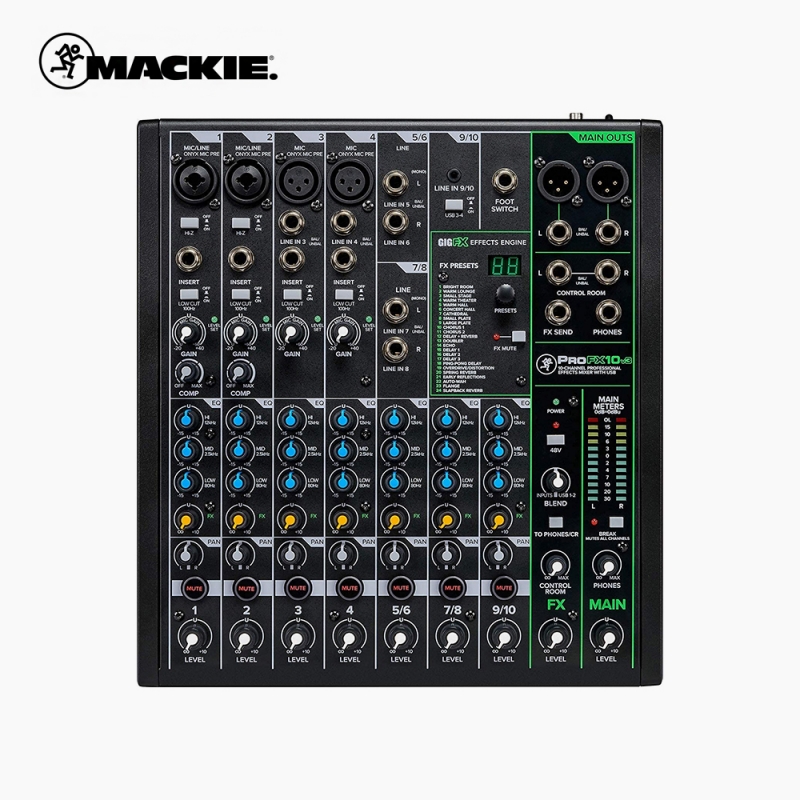 MACKIE 맥키 ProFX10v3 10채널 오디오 아날로그 믹서  USB 오디오 인터페이스