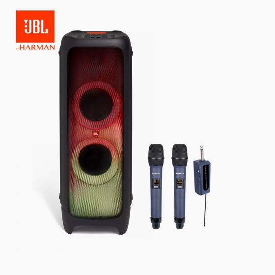 JBL PARTYBOX 1000 파티박스 1000 휴대용 블루투스 스피커 + BEMAX 2채널 무선마이크 BXM-J942