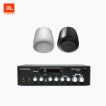 JBL 매장 카페 음향패키지 2채널 앰프 SR-250D + JBL CONTROL 62P 팬던트 위성스피커 2개