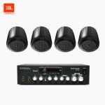 JBL 매장 카페 음향패키지 2채널 앰프 SR-250D + JBL CONTROL 62P 팬던트 위성스피커 4개