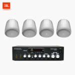 JBL 매장 카페 음향패키지 2채널 앰프 SR-250D + JBL CONTROL 62P 팬던트 위성스피커 4개