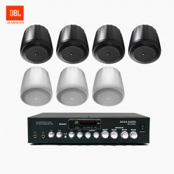 JBL 매장 카페 음향패키지 4채널 앰프 SR-430D + JBL CONTROL 62P 팬던트 위성스피커 7개