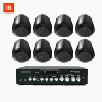 JBL 매장 카페 음향패키지 4채널 앰프 SR-430D + JBL CONTROL 62P 팬던트 위성스피커 8개