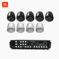 JBL 매장 카페 음향패키지 6채널 앰프 SR-650D + JBL CONTROL 62P 팬던트 위성스피커 9개