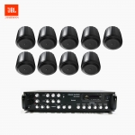 JBL 매장 카페 음향패키지 6채널 앰프 SR-650D + JBL CONTROL 62P 팬던트 위성스피커 9개