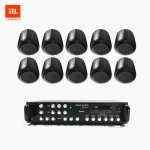 JBL 매장 카페 음향패키지 6채널 앰프 SR-650D + JBL CONTROL 62P 팬던트 위성스피커 10개