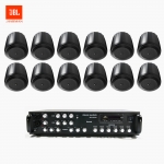 JBL 매장 카페 음향패키지 6채널 앰프 SR-650D + JBL CONTROL 62P 팬던트 위성스피커 12개