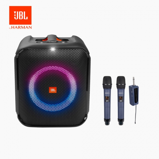 JBL PARTYBOX ENCORE ESSENTIAL 파티박스 앙코르 에센셀 블루투스 스피커 + BEMAX 2채널 무선마이크 BXM-J942