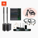 JBL 음향패키지 EON ONE MK2 2개+SR-9200D HHS+E 835-S+아날로그 믹서 PROFX12V3+마이크 케이블 5M 2개+시그넬케이블 10M 2개