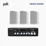 POLK AUDIO 매장 카페 상업용 ATRIUM5 아웃도어 라우드 스피커 3개+SR-250D 2채널 앰프 음향패키지