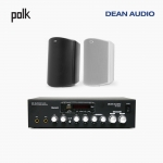 POLK AUDIO 매장 카페 상업용 ATRIUM5 아웃도어 라우드 스피커 2개+SR-250D 2채널 앰프 음향패키지