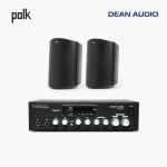 POLK AUDIO 매장 카페 상업용 ATRIUM5 아웃도어 라우드 스피커 2개+SR-250D 2채널 앰프 음향패키지